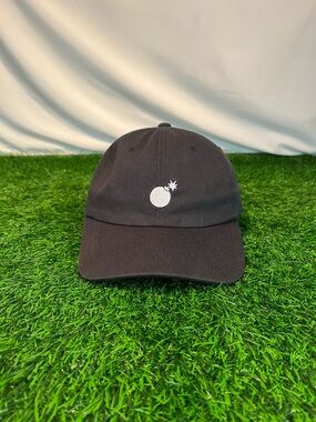 Embroidered The Hundreds Solid Bomb Dad Black Adjustable Strapback Hat